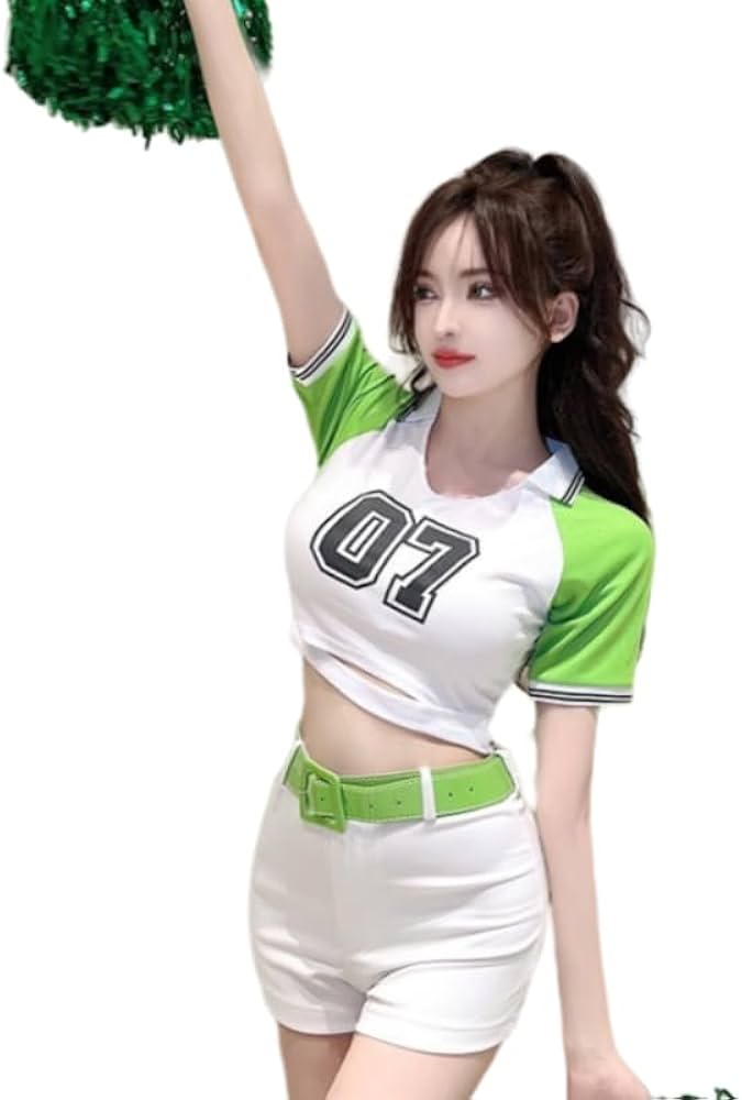 Amazon | チアガール コスプレ 半袖 レディース チアリーダー 衣装