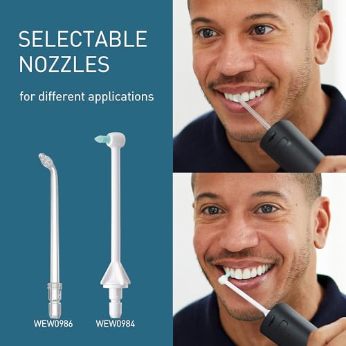Panasonic Series 800 Ultrasonic Oral Irrigator EW-DJ86-K511, Water Flosser for Teeth, 200ml, 1 Ultrasonic & 1 Orthodontic Nozzle, 5 Pressure Settings, Travel Accessory, USB-C charging, Black