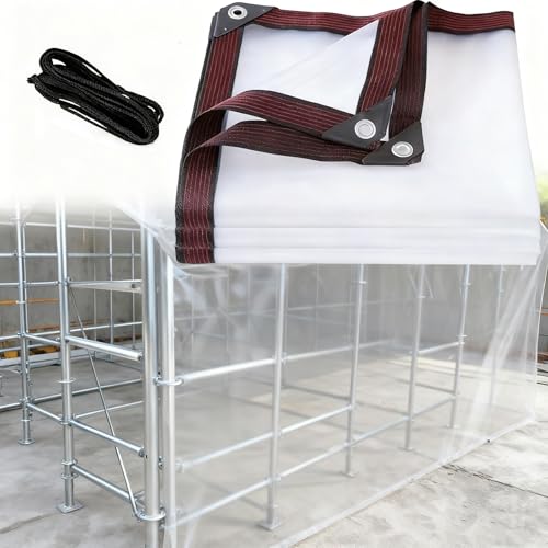 Lona transparente impermeable resistente UV de 11x24 pies para perrera 2