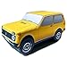 Huni Peluche retrò | Decorazione per il soggiorno | Giocattolo per bambini | Cuscino decorativo | Personaggio giocattolo (Lada Niva – Giallo – 40 cm)