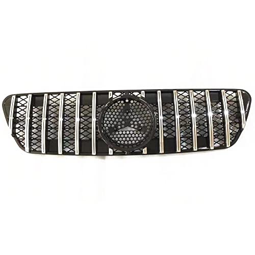 Pare-chocs voiture grille avant argent avec filet anti-insectes W163