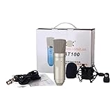 TUHSDVDHV Compatible for ISK AT100 Professional Cardioid Condenser Microphone with Pure Aluminum Diaphragm for Studio & Broadcast(with Retail Package)