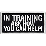 TailWag Planet in Training Ask How You Can Help Patch Embroidered Service Dog Vest/Harnesses Badge Fastener Hook & Loop Emblem
