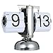 Kavolet Horloge de Table rétro Flip, Flip Clock, Petite échelle Horloge de Table, Horloge en Acier Inoxydable Flip, Horloge à Quartz à Engrenages internes, Horloge rétro à Rabat, Décoration de Table