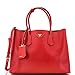 Prada, Pre-Loved Cuir Double Tote Saffiano Leather Large, Red