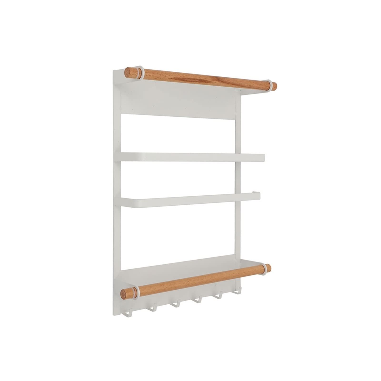 Yongyong Bai Shi Wu Magnet Fridge Shelf Paper Towel Roll Holder Household Decorative Storage Rack Magnetic Refrigerator Washing Machine Organizer (Color : Style A White)