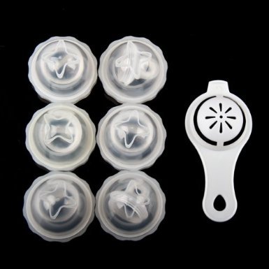 4 bollitori per uova senza guscio e 1 separatore