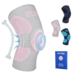 Bpluma Knee Support Sleeve – Unisex, Enhanced Compression Sleeve with Patellar Pad, Ideal for ACL, Meniscus Tears,and Joint Pain Relief, Exercise and Recovery Support