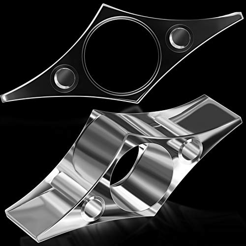 2 Pieces Book Page Holder Clear Thumb Ring Page Holders for Reading Thumb Bookmark Acrylic Book Holder Page Spreader Reading Accessories for Readers Book Lovers, Teacher, Literary Presents 21.5 mm