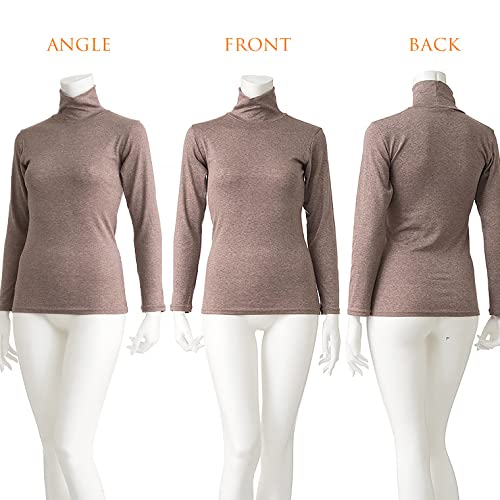 白鷺ニット HEAT&STRETCH 吸湿発熱 あったかインナー 秋冬 冬物 長袖 ハイネック インナーシャツ レディース トップス P5842X-RT の商品画像 6