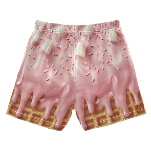 Boccsty Almond Nuts Ice Cream Boys Swim Trunks Baby Kids Swimwear Summer Toddler Beach Board Shorts 2T2