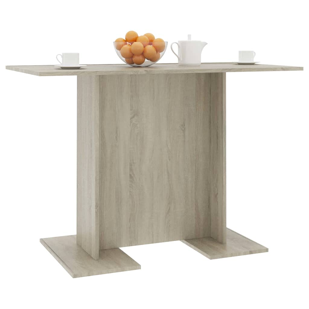 Esstisch Sonoma-Eiche 110x60x75 cm Holzwerkstoff | Stabiler Rechteckfuß, pflegeleicht mit feuchtem Tuch, ideal für Familienessen