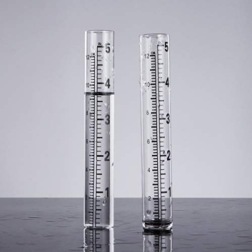 Yardwe Frasco de Tubo de Substituição de Medidor de Chuva de Vidro 4 Unidades para Jardim de Quintal