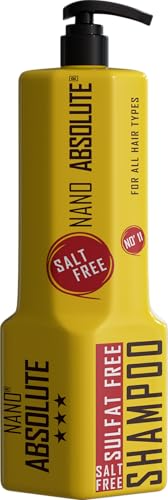 Nano Absolute No Added Salt Shampoo 1L mit Pumpe – Salzfrei, sulfatfrei & sanfte Reinigung – Anti Haarbruch & Anti Frizz – stärkt trockenes, strapaziertes & coloriertes Haar – für Männer & Frauen