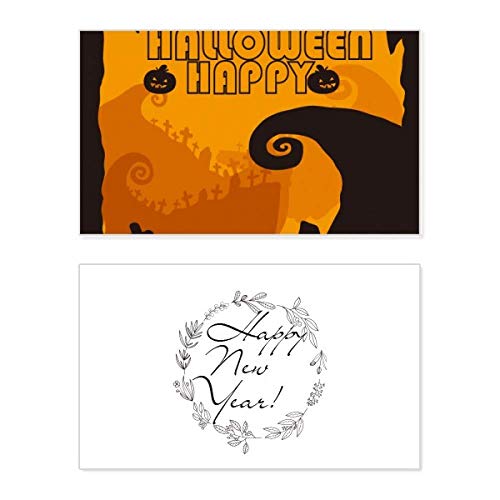 Tarjeta conmemorativa de Halloween ideal para felicitar el Año Nuevo