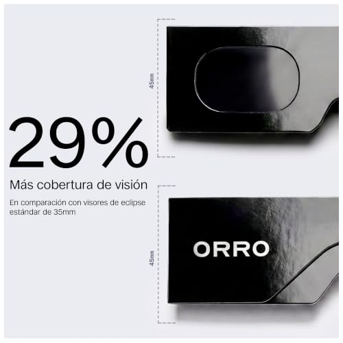 Miniatura 3 de ORRO Gafas para Eclipse Solar de 45 mm, Pack de 2/6/12, Se Ajustan sobre Gafas Graduadas, Protección Ocular Certificada, Ensayadas según EN ISO 12312-2:2015, Marcado CE - Ajuste Edge