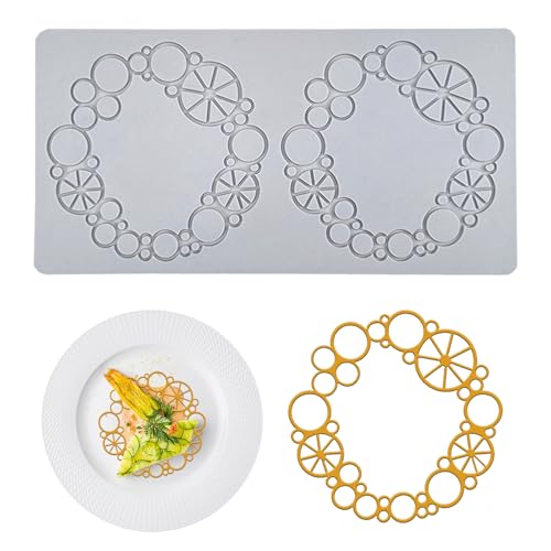 YapitHome Moule à Fondant à Bulles,Tapis de Dentelle de Fondant en Silicone,Tapis de Dentelle de Fondant en Silicone Moule Pour...