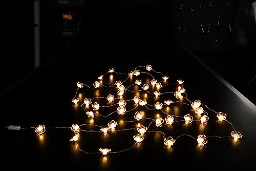 Noma Solar Fine Wire Lights, 50 Warm White Rose LED's - Image 4