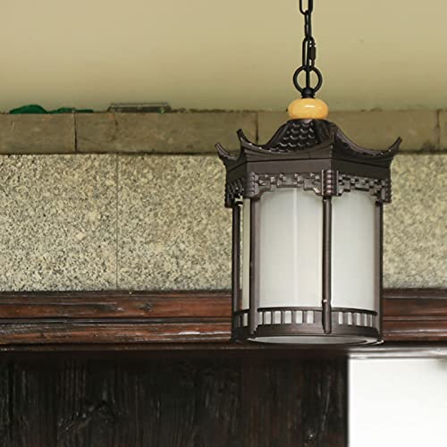Pendentif imperméable extérieur rétro chinois lanterne suspendue jardin - 4