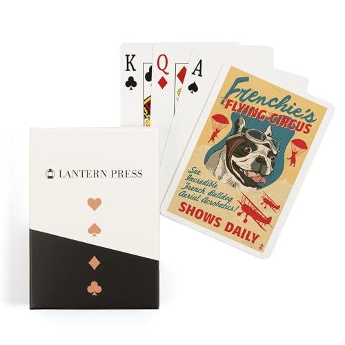 Baraja de Cartas Lantern Press Bulldog Francés Poker