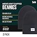 Lee Workwear Men’s Beanie Hats - Men Knit Cuffed Mens Skull Winter Hat, 2 Pack