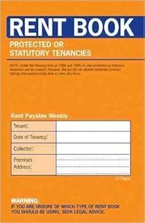 Rent Book 16 Page Protected Or Statutory Tenancies Book (C235)