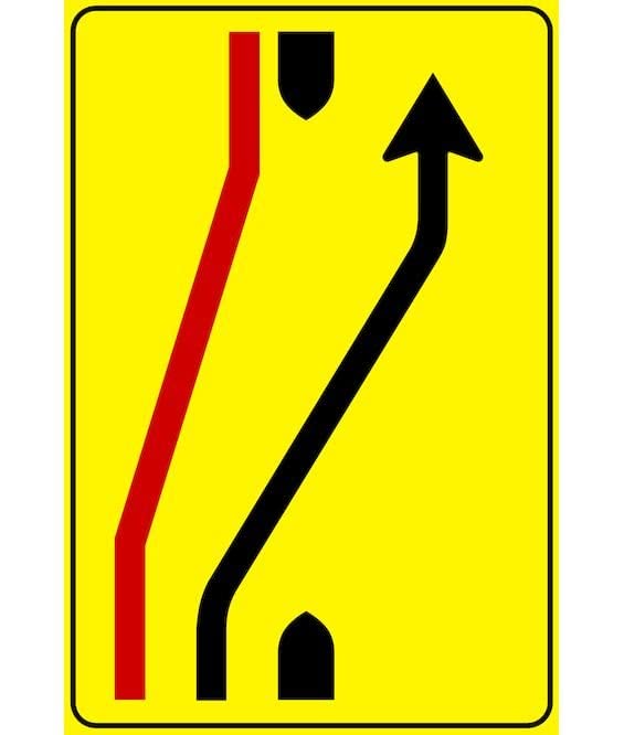 CARTELLO IN LAMIERA SCATOLATA RETTANGOLO 60X40 cm - segnalazione rientro carreggiata - SEGNALE CATARIFRAGENTE CON CAVALLETTO (CARTELLO)