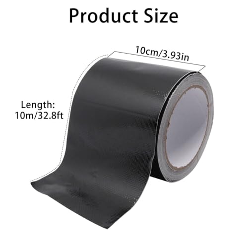 Image of 3.9 inch x 32.8Ft RV Awning Repair Tape for Tarp, Waterproof, Heavy Duty Fabric Repair Tape for Canvas, Boat Covers, Underbelly, Tent, Sail, UVproof Outdoor Tear Repairs Patch Kit, 1PCS (Black)