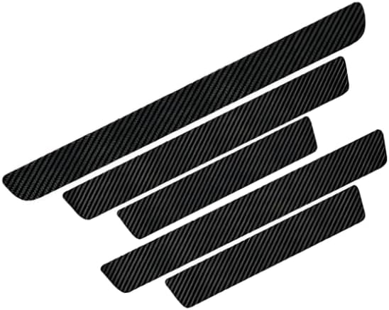 5 PCS Car Door Threshold Protection for 2019-2024 2025 GMC Sierra Door Guard, Carbon Fiber Sticker Anti-Scratch Self-Adhesive Entry Sill Protector