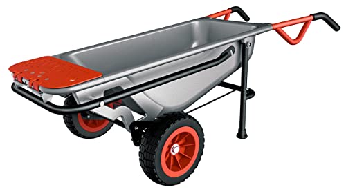 WORX - WORX Brouette 8 en 1 WG050E, Brouette, Chariot à Roulettes, Chariot Élévateur, Diable, Porte-Sac, Porte-Plante, Boule de Remorquage et Engin de Déménagement, Porte-Pierre - Pneus Anti-Crevaisons