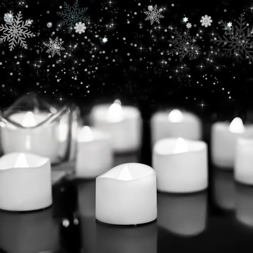 Homemory 24-Pack Flameless Tea Lights Candles Battery Operated, 2...