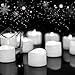 Homemory Bright White LED Tea Light Candles, Set of 24 Flickering LED Tea Lights, Battery Operated Tea Candles for Wedding Table Centerpieces, Mood Lighting and Home Decor