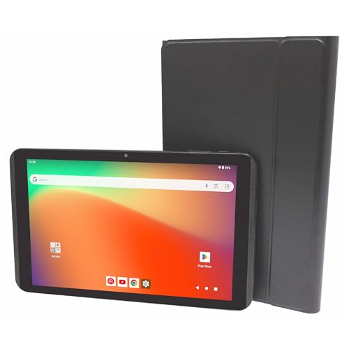 Image of Prestige Elite 10QH Android 13 10.1 Inch HD IPS Tablet, 64GB Storage, 2GB RAM with Detachable Keyboard Case - Black