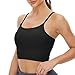 DAFENP Femme Soutien Gorge sans Armature Brassiere Sport Rembourré Intégré Push Up Débardeur à Bretelles sans Couture Confortable pour Quotidien Sport Yoga WX1425W-Black-XL