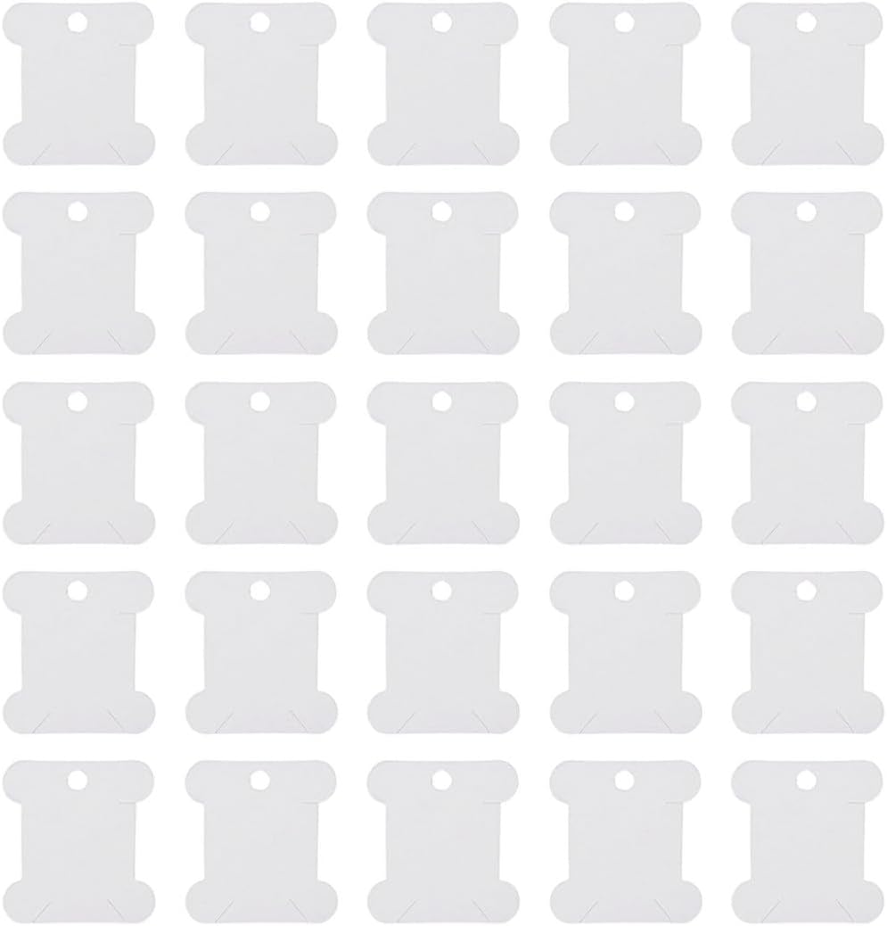 GRADENEVE 200pcs DIY Embroidery Thread Bobbins Paper Cards Cross-Stitch Floss Organizer for Sewing Craft Storage