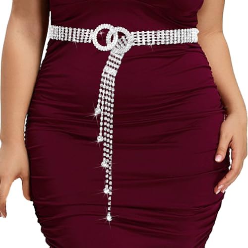 CoFashion Women's Belts Rhinestone Belt for Dresses Rhinestone Br...