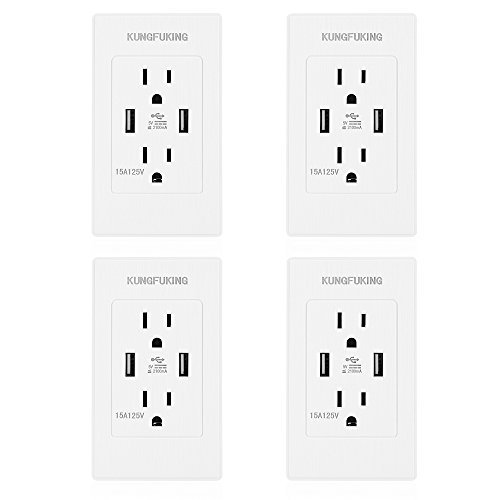 USB Wall Charger, Multi Plug Outlet Standard Outlet 2 US Standard