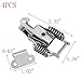 MY MIRONEY 4Set Compression Spring Toggle Latch Lock 304 Stainless Steel Spring Loaded Draw Latch Clamp Cabinet Boxes Toggle Hasp Latch with Lock Hole, 2.32