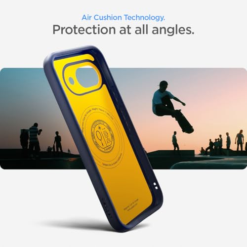 Image of Spigen Nano Pop MagFit Back Cover Case for Pixel 9a, Pixelsnap Compatible, Bold Two-Tone Design - TPU | Blueberry Navy