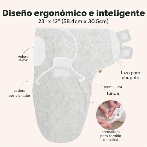 Miniatura 3 de 3 Piezas Sacos De Dormir Con Cremallera Para Bebé Saco De Dormir Para Recién Nacidos De 0 A 3 Meses, Pañal Para Recién Nacidos, Pañales Para Bebés Fáciles De Cambiar, Mantas Para Guardería Aspire