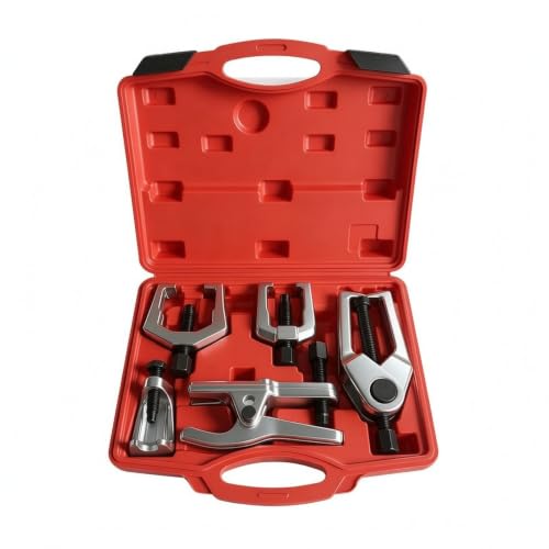 Image of FVDPWYE Ball Joint Puller Tool Alloy Steel Steering System Repair Kit with Five Extractors and Carrying Case Suitable for Garage Work and DIY Projects