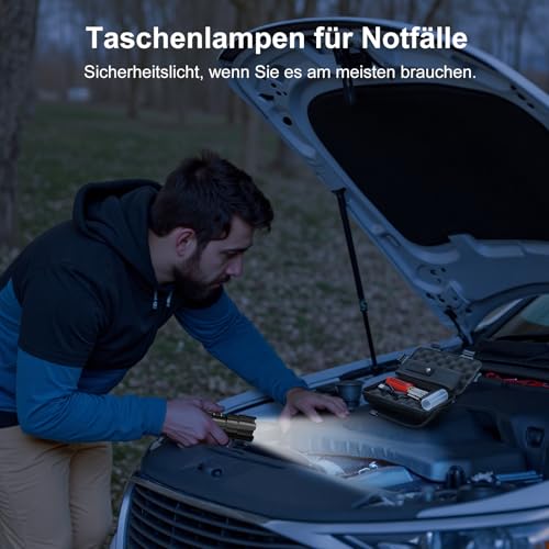 Shadowhawk Taschenlampe Led 500,000 Lumen, Extrem Hell Taschenlampe USB Aufladbar Taktische Taschenlampen Mit holster XHP70.2, IP67 Wasserdicht 5 Lichtmodi für Camping Wandern Notfälle