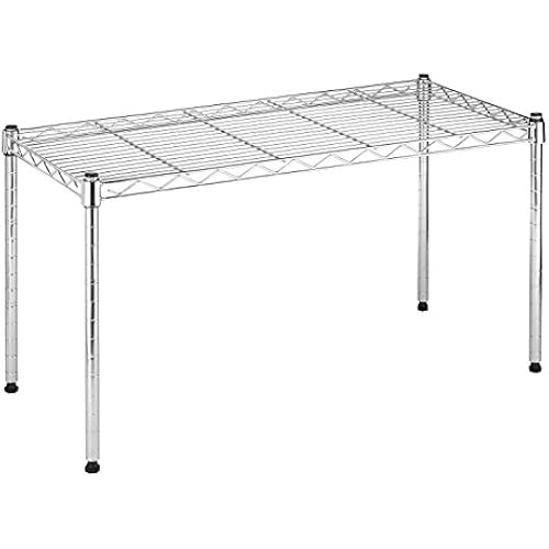 Whitmor Wire Shelving Unit, Metal Storage Shelves, Durable Heavy Duty Shelf, Easy Assembly for Pantry, Kitchen, Garage, Plant, 14" x 30" x 15"