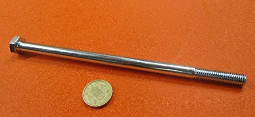 8.8 Zinc Steel Bolts PT M10 x 1.5 mm x 200 mm Long 5 pcs