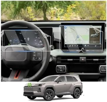 Ruiya Screen Protector For 2026 Toyota RAV4 6th Gen Dashboard Touchscreen 10.5" & 12.3" Nano Film Compatible With 2026 Toyota RAV4 LE SE XLE Woodland 4 Packs