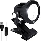 Tledtech クリップライト LEDスポットライト 防水 IP65 高輝度13W 100W相当 昼光色 USB給電 2Mコード付き 多角度調節 作業灯 デスクライト 看板照明 水槽ライト 屋外・屋内兼用