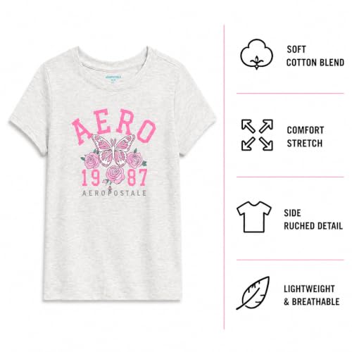 Image of Girls T Shirts - Soft Cotton Blend Short Sleeve Cute Graphic Tees - Classic Crewneck Logo Tee Girls Shirts (Sizes: 7-16)
