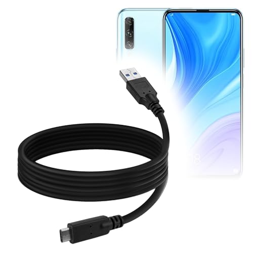 Câble USB C pour Huawei Y9s cordon de charge rapide USB Type C vers USB A noir de 1,8 mètre