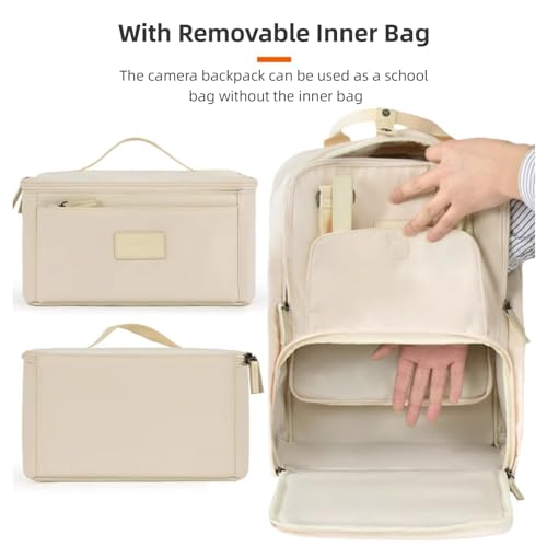 Mochila para cámara D78 con soporte para trípode y bolsa impermeable 4