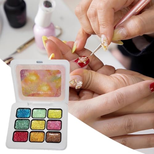 Gel de pintura para uñas sin borrones para dibujos precisos con purpurina 3